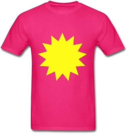 X-large Lightweight Men Tee Yellow Star By Charlealvarez Pink