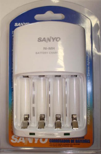 Sanyo 4-position Battery Charger - For 4-AA or 4-AAA