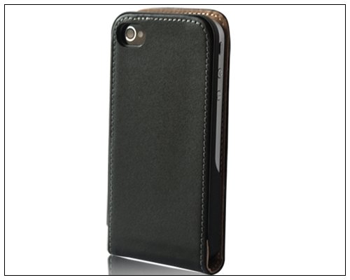 Buy Here Click Here® High Quality Flip Leather Case Cover for Apple Iphone 4 4g 4s At&t and Verizon Black