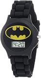 Batman Kids BAT4072 Black Rubber Batman Logo Strap Watch