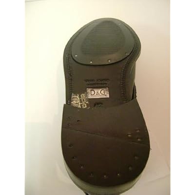 D&G Dolce & Gabbana Shiny Men Shoes Black Leather DU0566