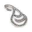 Abstract Drop Marcasite Pendant