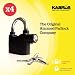 4 x Kabrus Alarmed Padlock for Security with 110db Siren Alarm / Bike, Home Security, Garden Sheds, Motorcycles, Dog Cages, Gates, Garages, Caravans, Equestrian, Boating, Vehicles, Multi-purpose Smart Lock / 5 Years Product Warranty