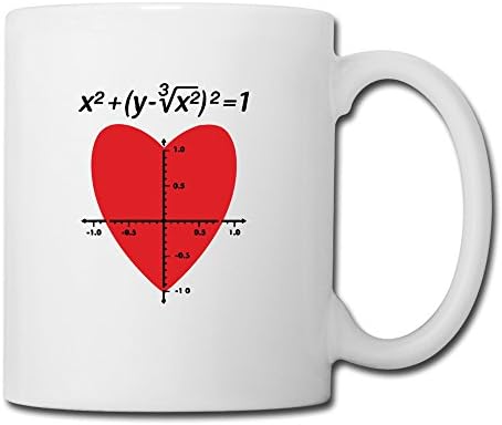 Funny Design I Love Math White Ceramic Mugs White