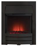 The Adam Arizona All Black Electric Fire with Flame Effect