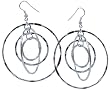 BIG 2.5" drop Multi Hoop Dangle Earrings by Rain