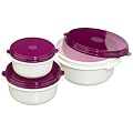 Emsa 508455 Micro Family 3er Pack 0.5 / 1.0 / 1.5 L wei� / brombeer