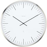 Karlsson KW0015WH Wanduhr NeverLateAgain Station wei&szlig; Stahl