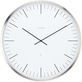 Karlsson - KW0015WH - Horloge - Never Late Again - Traits - M�tal - Blanc