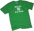 "Kiss Me I'm Irish" -- St. Patricks Day Distressed Print Adult T-Shirt