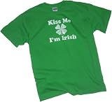 "Kiss Me I'm Irish" -- St. Patricks Day Distressed Print Adult T-Shirt