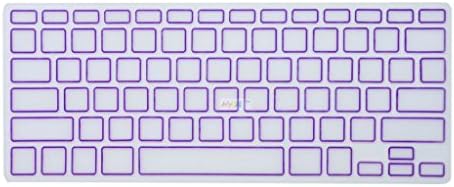 HYAIT Bundle of 3 Colorful Button Silicone Keyboards Skins/Covers for MacBook Pro 13" 15" 17" (with or w/out Retina Display) iMac and MacBook Air 13" - Rose Plt Lblu