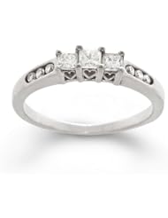 14k White Gold Diamond (0.5 cttw, H-I Color, I1-I2 Clarity)