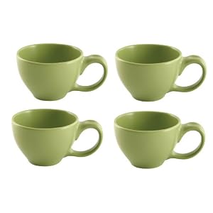Chantal 16-Ounce Multi-Use Mug, Semi Gloss Garden Green, Set of 4 by