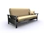 American Furniture Alliance Modern Loft Skyline Mission Futon Frame, Full, Black