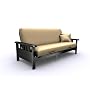 American Furniture Alliance Modern Loft Skyline Mission Full Futon Frame, Black