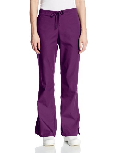 Cherokee Women's Fashionable Flare Leg Drawstring Pant, Eggplant, 2X-Large Petite