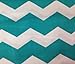 Handmade in the USA Pretty Window Curtain UNLINED Valance made from Cotton fabric (please see all pics and note this teal is greenish) Teal Chevron