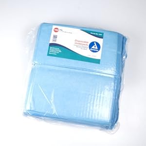 Dynarex Disposable Underpad, 17 inches X 24 inches, 100 Count