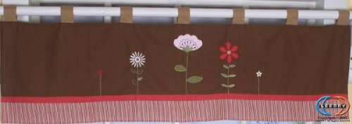 GEENNY Window Valance For Boutique Ladybug Flower 13 PCS Crib Bedding Set