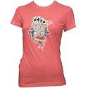 Don't Gamble With Love Tattoo Ladies Fine Jersey T-Shirt, Coral, L