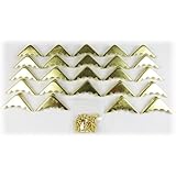 24pcs. Decorative Brass-Plated Box Corners with mounting screws