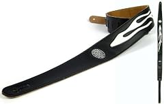 Black 'Two Tone Series' Faux Leather Guitar Strap for Electric/Acoustic/Bass Guitar