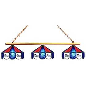 New England Patriots 3pc SWAG STAINED GLASS POOL BILLIARD TABLE LAMP LIGHT