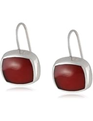 Sterling Silver Inlay Square Drop Earrings