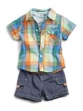 GUESS Shirt, Screen Tee and Shorts Set