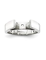 14k White Gold Peg Set Solitaire Ring Semi-Mounting, No Center Stone Included