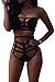 SEXYARN Women's Hollow Out Bandage Bodycon Sexy Bikini Set Swimsuit Beachwear