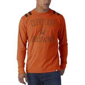 NFL Cleveland Browns Men's Bruiser Long Sleeve Tee, Large, Carrot