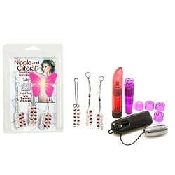 California Exotics / Swedish Erotica Nipple and Clit Jewel Ruby Body Adornments Adult Sex Toy Kit