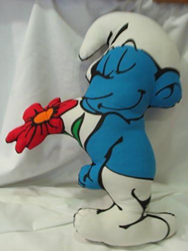 Smurf Pillow Doll with a Flower #4052