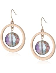 Kenneth Cole New York "Modern Tanzanite" Faceted Bead Orbital Drop Earrings