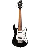 Vorson FSUK1BK Style Electric Ukulele with Gig Bag, Black