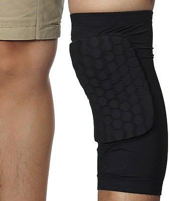 Knee Pad Protector Leg Patella Calf Support Guard Sleeve Brace Basketball Black (Xl)