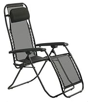 La Chaise Black Mesh Folding Recliner
