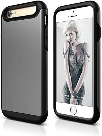 iPhone 6 PLUS Case By Grey Technology -Apple Hybrid Protective Cover With Rubber &amp; Hard Shell-Shockproof, Slim &amp; Dual Layer Defender Case -Anti-Slip &amp; Ultra-Thin Bumper Protector, Colors GUNMETAL GREY