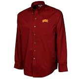 NCAA Cutter & Buck USC Trojans Epic Easy Care Nailshead Button Down Shirt - Cardinal (Medium)