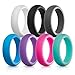 Silicone Wedding Rings For Women - 7 Pack