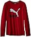 PUMA Boy's 8-20 No 1 Long Sleeve Logo Tee, Scooter, Large