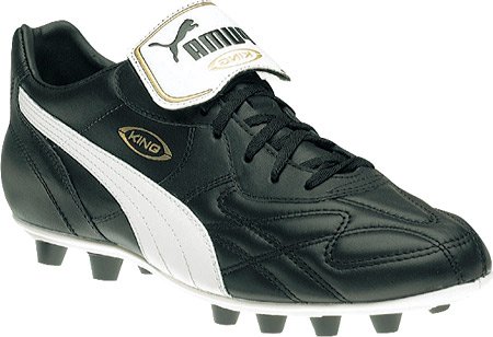 Puma Men's King Top DI FG Soccer Shoe,Black/White/Team Gold,10.5 D(M) US