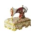 Red Sewing Machine Needle Box set with Swarovski Crystals 24K gold Pill Trink...