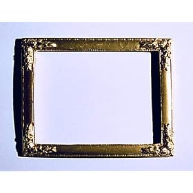 Dollhouse Miniature Gold Ornate Frame