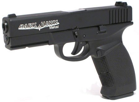 Dark Hawk Metal Gas Blow Back Airsoft Pistol Black
