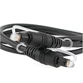 Eforcity Black Molded 6 Foot Digital Optical Audio TosLink Cable for CD, D/A Converters, Dolby Digit