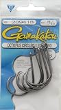 SPRO/Gamakatsu Octopus Circle 4x 8/0- Straight Eye/ Blk/ Loose 6 per Pk #209418