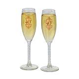 Jamie Lynn Wedding 40th Anniversary Collection, Toasting Flutes, Set of 2